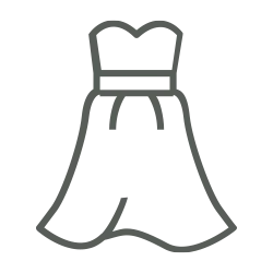 Wedding gown services icon